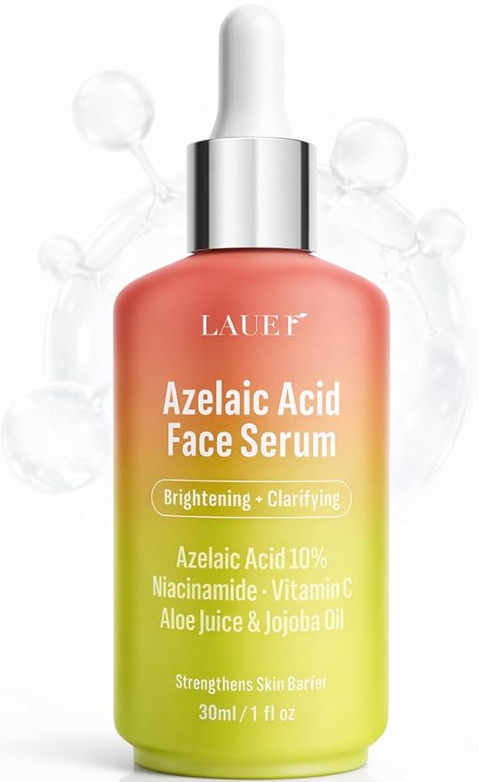 Azelaic Acid Face Serum 10% for Women – Brightening & Clarifying Facial Serum with Niacinamide, Vitamin C, Hyaluronic Acid & Jojoba Oil – Redness & Dark Spot Balancing, 1 fl oz