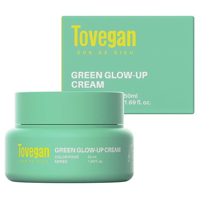 Green Glow Up Cream｜Moisturizing Water-Soothing Texture｜After-Sun Calming Care｜Centella Asiatica 1.69 fl.oz