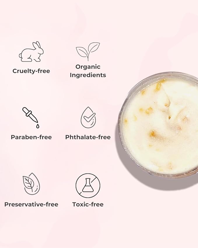 Bodyluxe Glow Organic Whipped Coconut Citrus Sugar Scrub – Handcrafted Dual-Action Cleanser & Exfoliator, Dry Skin Polish & Refresh All Skin Types