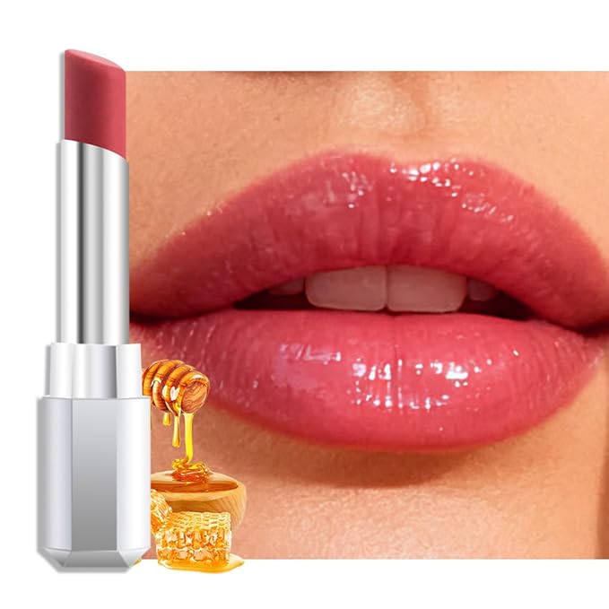 Girly Honey Lipstick Tinted Lip Balm - Shine Moisturizing Lipstick for Women, Natural Nourishing Hydrating Lip Gloss Stain for Dry Lips, Tint Sheer Lightweight Makeup, Vegan - 1Pc #06 Girly