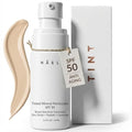 NAELI Anti Aging Tinted Moisturizer SPF 50, Mineral Sunscreen for Face with Zinc Oxide, Peptides & Ceramides, Natural Hydrating Light Tint - 1.4 oz
