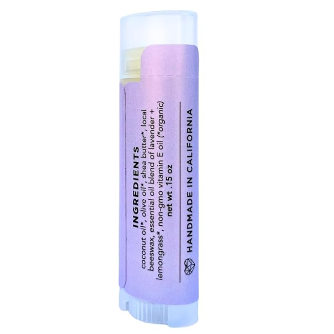 Lip Love | Organic Lip Balm | Organic beeswax and Plant Based | Natural Lip Balm (Lavender Lemongrass)