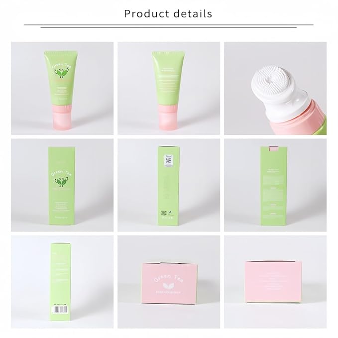 Green Tea Foaming Facial Cleanser | Sulfate-Free Paraben-Free | Gentle Sensitive/All Skin Types Daily Cleanser | Oil Control, Pore Cleansing, Sustained Hydration | Non-Comedogenic 80g / 2.82 oz