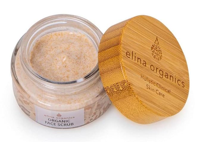 Organic Face Scrub 2oz – Natural Exfoliator with Crushed Walnut Shells, Aloe Vera, Green Tea, & Silk Protein – Clears Blackheads & Smooths Skin – Hydrating & Gentle for All Skin Types