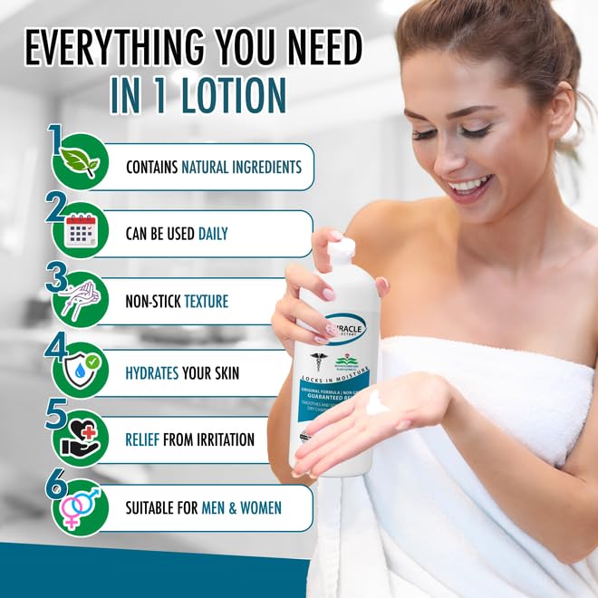 GLY MIRACLE Lightly Scented Non-Greasy Body Lotion, 16 oz High-Glycerin Hydration for Extremely Dry Skin, Hands, Feet & Body