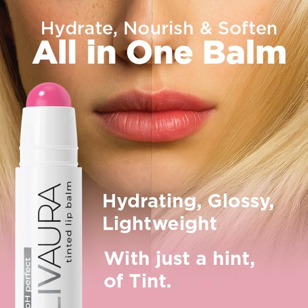 Tinted Lip Balm pH Activated Colored LipBalm, Hydrate, Glossy, Lightweight, Moisturize & Tint with Shea Butter, tinted lip balm for women, Premium Quality, Made in the USA (Raspberry)