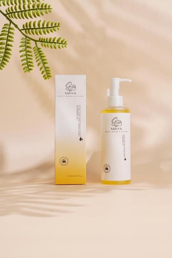 MAYA Olive Plant Essence Cleansing Oil – Makeup Removing Facial Cleanser for All Skin Types, Nourishing Plant Oils, Deep Pore Cleansing, Hydrating & Non-Greasy – 250 ml