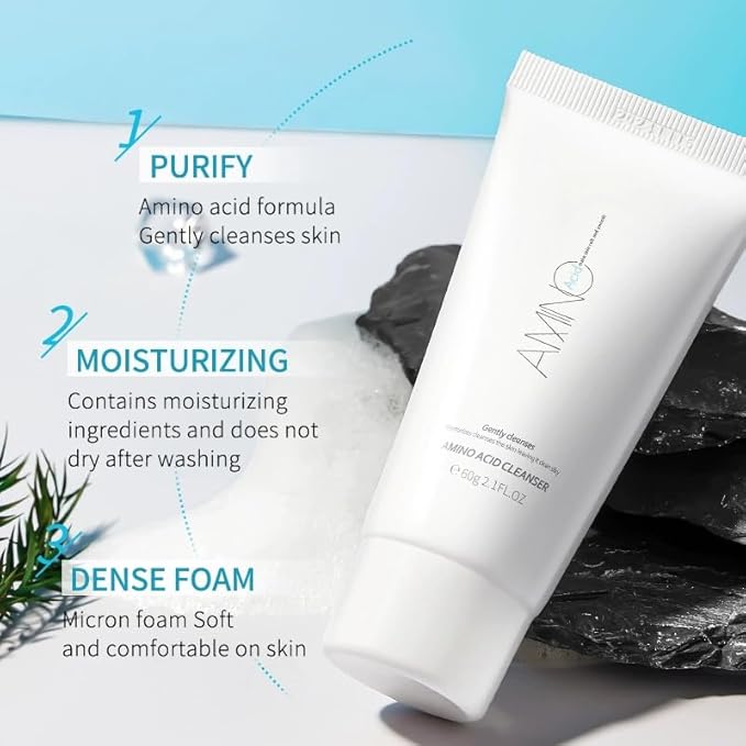 Acid Facial Cleansing Mousse, Gentle Hydrating Cleanser Foaming Face Wash, Mild And Non-irritating 2.1 FL.OZ