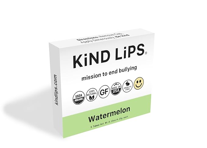 Kind Lips Watermelon Organic Lip Balm Natural Moisturizing Lip Care 3 Pack
