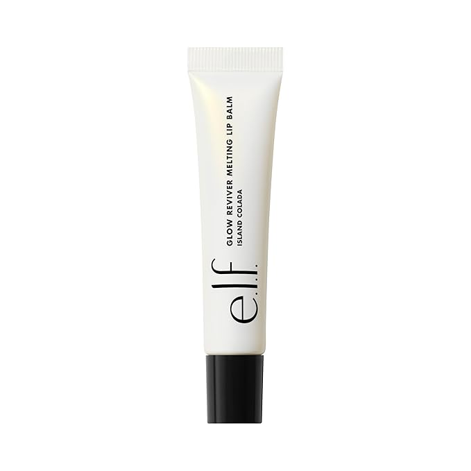 e.l.f. Glow Reviver Melting Lip Balm, Hydrating Tinted Lip Balm For A Glossy Finish & Soft, Supple Lips, Vegan & Cruelty-Free, Island Colada