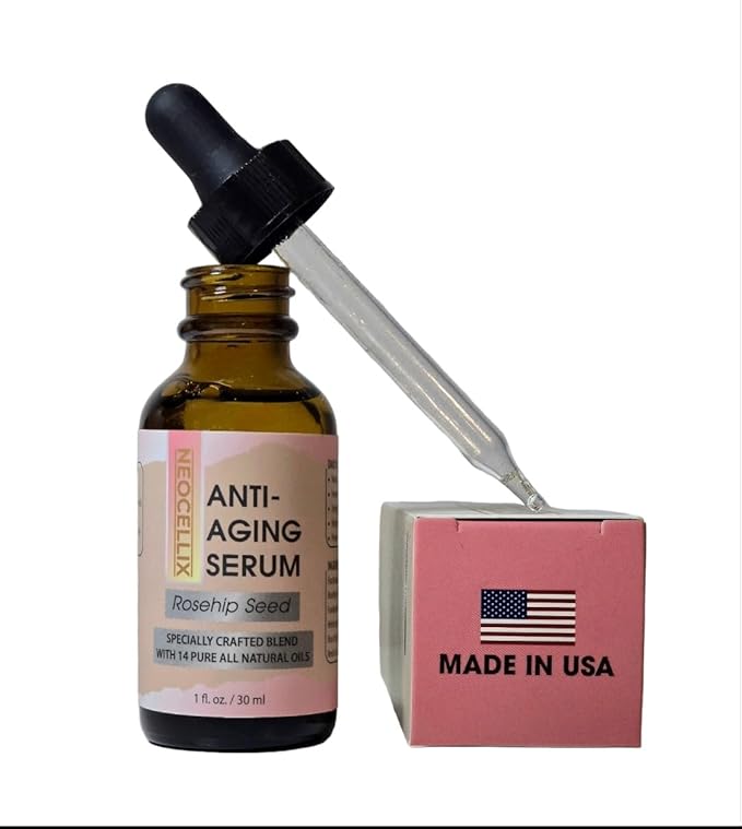 Anti-Aging Oil Serum – Made From 14 Pure All Natural Oils - Rosehip, Argan, Sea Buckthorn... Supports Smoother Texture, Firmness, Deep Hydration & Radiance Boost for Youthful Skin - Made in USA 1oz