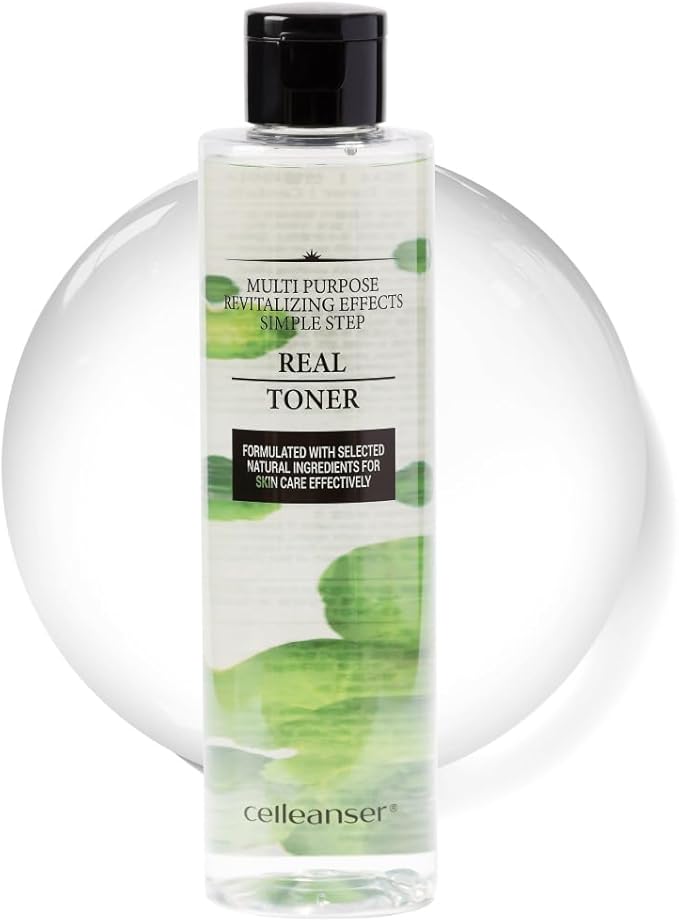 Real Toner-Facial Toner with Centella Asiatica Extract for Soothing, Protecting and Hydrating Skin, Alcohol-Free, Vegan, 6.76 oz