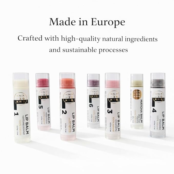 Cherry Lip Balm | Sheer Cherry Tint | Natural Lip Balm & Moisturizing Care with Shea Butter, Cocoa Butter, Beeswax & Almond Oil | Hydrating Lip Balm for Soft, Smooth & Healthy Lips | L6 KØØZMETIK