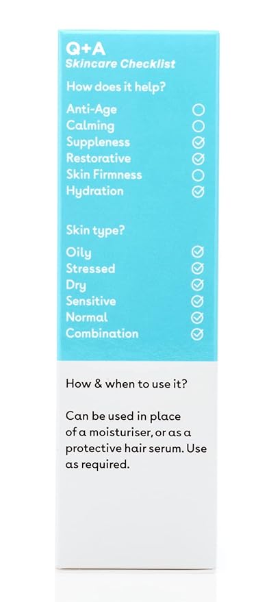 Q+A Squalane Facial Oil (30ml), Natural Hydrating Oil for Soft, Supple Skin, Vegan Formula Derived from Olive Oil, Fragrance Free Skincare, Delivers Deep Hydration for Silky Skin