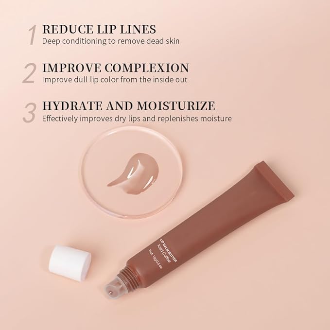 Shimmer Lip Butter Balm, High Shiny Finish Lip Glow Oil Lip Gloss, Jelly Yummy Tint Lip Stain Balm, Long Lasting Hydrating Non-Sticky Ultra-Nourishing Fat Lip Care Oil for Women, #4 Cake