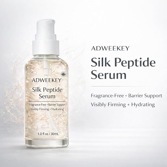 Silk Peptide Serum, Korean Skincare Inspired Fragrance-Free Face Serum, Barrier Support, Visibly Firming & Hydrating, Clear Lightweight Serum for Fine Lines, 1.0 fl oz / 30 mL