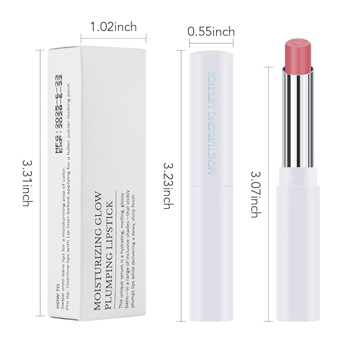 Tinted Lip Balm Moisturizing Lipstick, Peach Pink Hydrating Lipstick for Women, 24 Hour Long Lasting Moisturization Lip Gloss Stain Makeup, Lightweight Non Greasy Moisturizer Lips, 08
