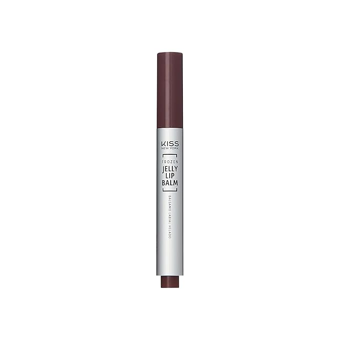 KISS NEW YORK Frozen Jelly Lip Balm Pen, High Shine Lip Gloss for Sheer Tint, Hydrating Melting Lipstick With Hyaluronic Acid, Cooling Effect With Menthol, Non-Sticky & Long Lasting (Cranberry)