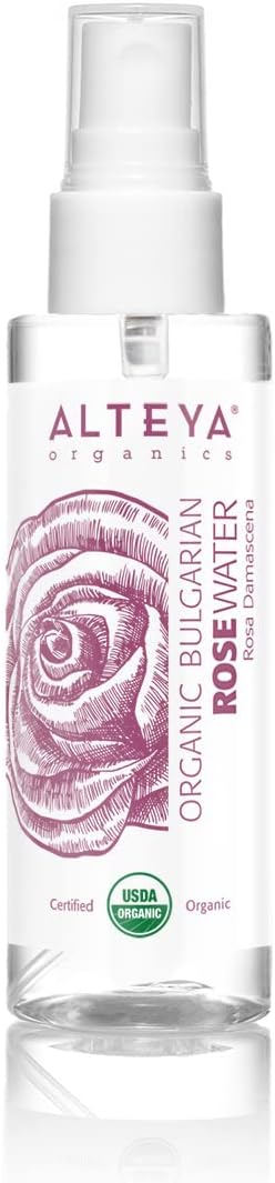 Alteya UDSA Organic Bulgarian Rose Water 3.4 Fl Oz Spray
