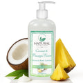 Coconut & Pineapple Fusion Hand & Body Lotion, Natural Dry Skin Moisturizer for All Skin Types, Aloe Vera, Coconut Oil, Ceramides, Vitamin B5, Vitamin E, 8 oz