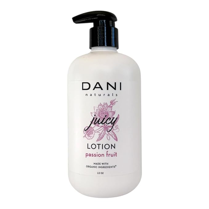 DANI Naturals Passion Fruit Hydrating Lotion, Vegan, Paraben-Free, Made with Organic Ingredients, 12 fl oz