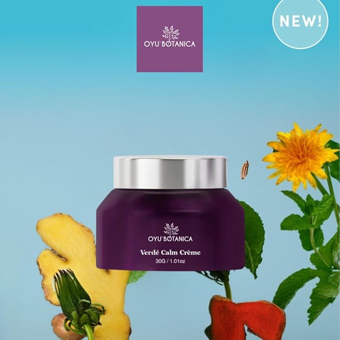 OYU Botanica Verde Calm Crème – Natural Plant-Based Daily Moisturizer – Hydrating Face & Body Cream for Dry, Irritated Skin – Organic Ingredients, Vegan & Cruelty-Free – 50ml
