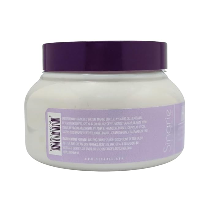 Sinarie Coconut-Free Body Butter – Ultra-Nourishing Moisturizer with Mango Butter, Avocado Oil & Jojoba Oil – Hydrating & Non-Greasy Lotion for Sensitive Skin (8 oz., Haven)