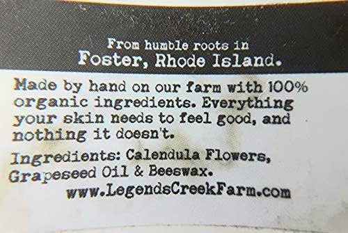 Legend's Creek Farm Herbal Salve - Healing Ointment with Calendula Flowers & Grapeseed Oil - Natural Balm for Dry Skin, Scrapes, & Stings - 1oz. Healing Balm Handmade in USA (Calendula S.)