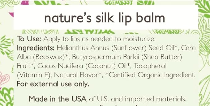 Nature's Silk Lip Balm, Organic (Matcha Green Tea)