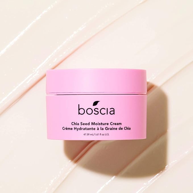 boscia Chia Seed Moisture Cream - Vegan, Cruelty-Free, Natural Skin Care - Sensitive Skin Face Lotion with Elderberry, Vitamin A, Vitamin B6, Vitamin C & Vitamin E - For Dry Skin Types - 1.61 Oz
