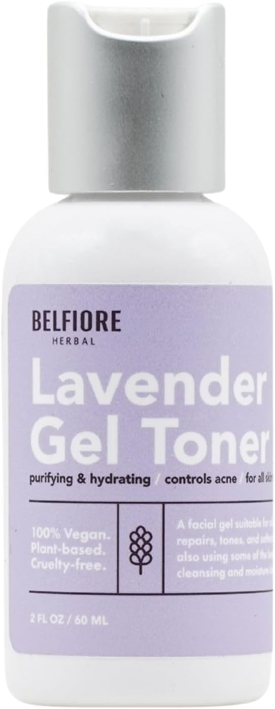 100% Natural Lavender Gel Toner | Organic | Alcohol Free with Aloe Vera | Hydrating, Soothing, Pore Minimizing, Antioxidant Skin Care | Made in the USA