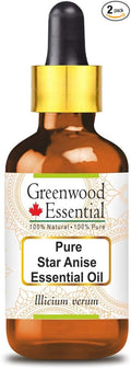 Greenwood Essential Pure Star Anise Essential Oil (lllicium verum) with Glass Dropper 30ml (1.01 oz)