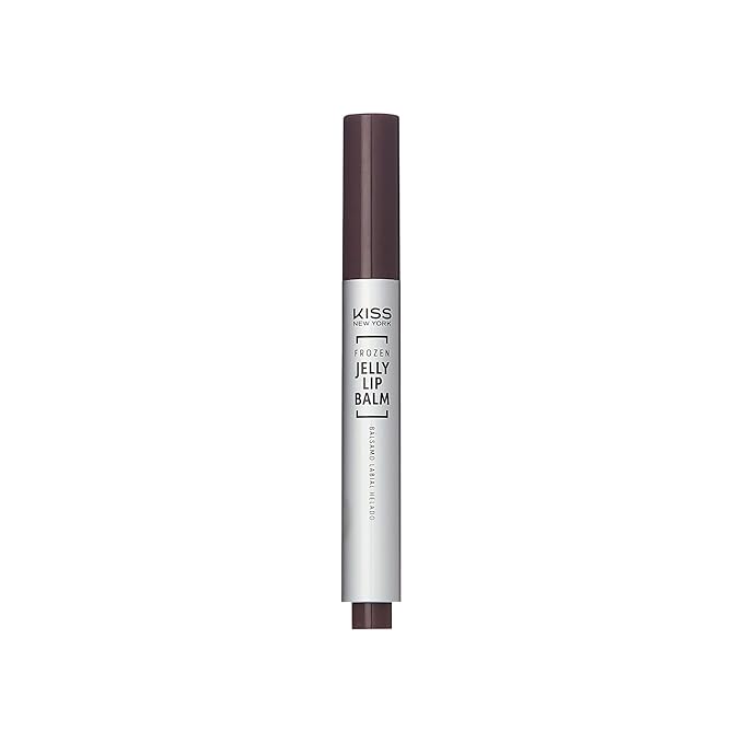 KISS NEW YORK Frozen Jelly Lip Balm Pen, High Shine Lip Gloss for Sheer Tint, Hydrating Melting Lipstick With Hyaluronic Acid, Cooling Effect With Menthol, Non-Sticky & Long Lasting (Burgundy)