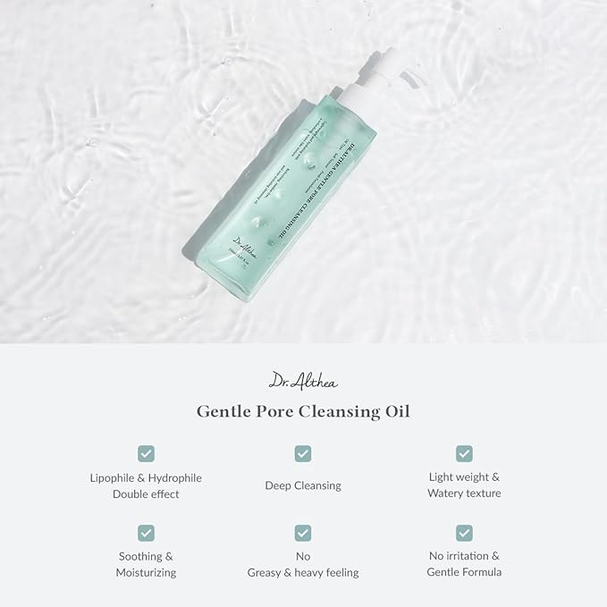 Dr.Althea Gentle Pore Cleansing Oil | Hydrating Make Up Cleanser with Light, Non-Greasy Finish | Watery & Lightweight Texture | Korean Skincare | 5.07 fl oz