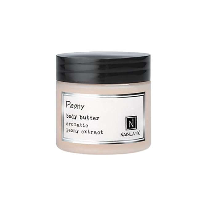 Nabila K Body Butter - Daily Moisturizer for Body Care - Skin Hydrating Deep Moisturizing - Natural Ingredients - Peony - 2 oz