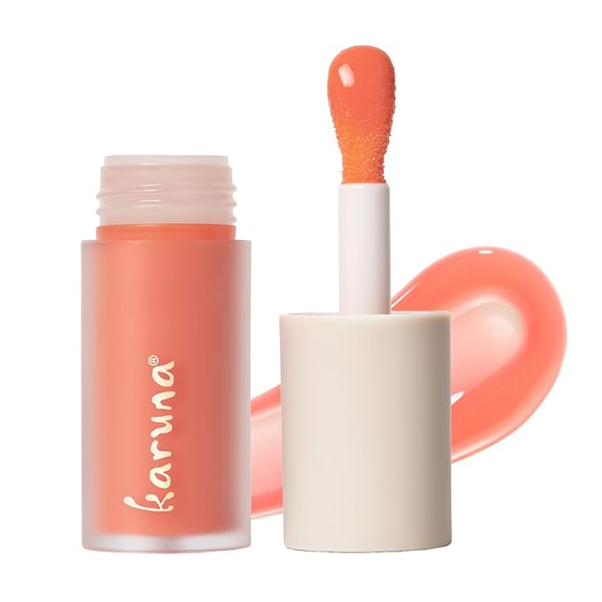 Karuna Skin - Tinted Lip Oil, Soothing & Moisturizing Lip Products with Peptides, Antioxidants, Hydrating Flattering Vegan Lip Tint, Pause, 4.8 mL/0.19 fl. oz