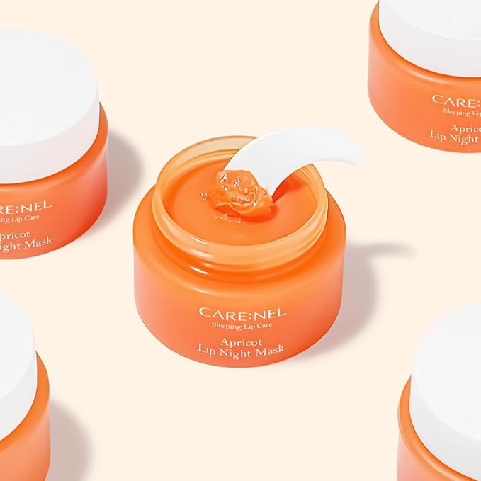 CARE:NEL Lip Mask Overnight 23g (Apricot) Korean Beauty Intensive Treatments Balm, Nourish, Hydrate, Scrubs Exfoliator