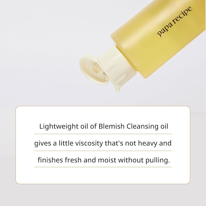 Papa Recipe Blemish Cleansing Oil 120ml – 71% Rice Bran Oil, Waterproof Makeup Remover & Blackhead Support, Hydrating Gentle Formula – Korean Facial Cleanser