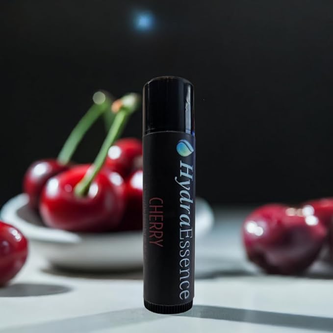 Cherry Lip Balm 4-Pack – No Menthol No Camphor No Phenol – Natural Formula, Moisturizing Lip Care for Dry and Chapped Lips