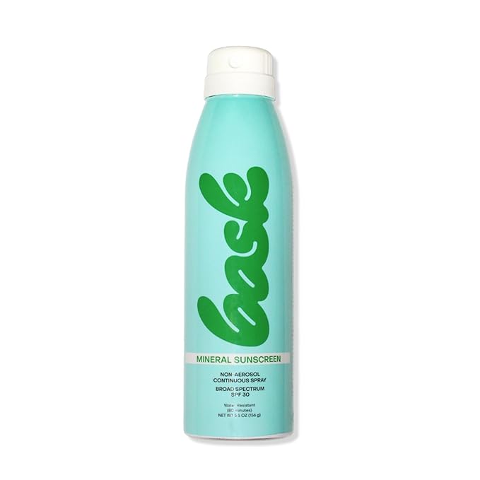 Bask SPF 30 Mineral Sunscreen Spray - Fragrance Free, Non-Aerosol, Reef Safe, Broad Spectrum Protection, Dermatologist Recommended, Lightweight & Fast-Absorbing, 5.5 oz (Value Pack of 3)