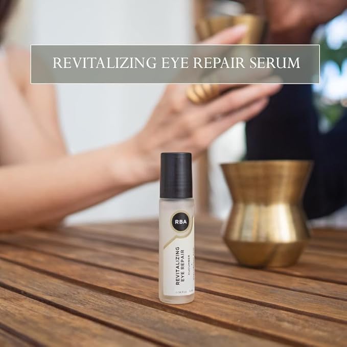 RBA Skincare’s Revitalizing Eye Repair, Hyaluronic Acid & Cucumber Eye Serum, for Dark Circles, Helps Smooth Wrinkles & Depuff Eyes, 100% Natural, 10ml