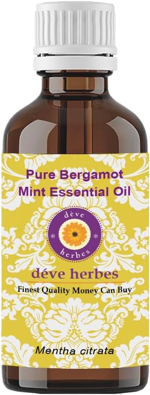 Deve Herbes Pure Bergamot Mint Essential Oil (Mentha citrata) Steam Distilled 5ml (0.16 oz)