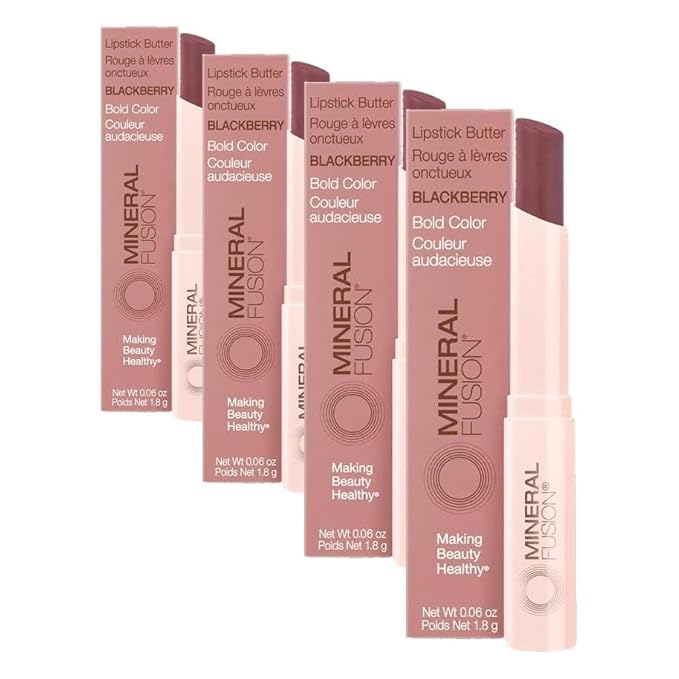 Mineral Fusion Lipstick Butter, Blackberry, 0.06 Ounce (Pack of 4)