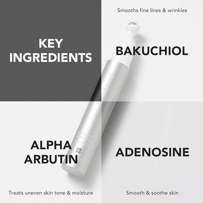 [SKIN&LAB] Bakuchiol Eye Serum with Caffeine, Roll-on Korean Under Eye Serum, Anti-Aging Wrinkle Care for Fine Lines, vegan, cruelty-free (1.0 Fl Oz (Pack of 2))