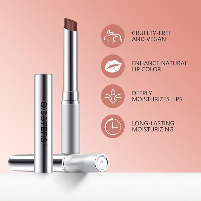 2Pcs Nude Honey Lipstick Tinted Lip Balm, Sheer Hydrating Lip Stain for All Skin Tones, Natural Lightweight Lips Gloss Makeup for Women, Vegan & Cruelty-Free