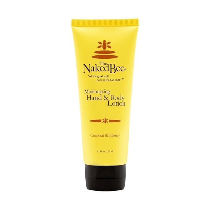 The Naked Bee Nourishing Body Lotion for All Skin Types (2.25 oz) Moisture Replenishing Lotion for Dry Skin with Coconut & Honey