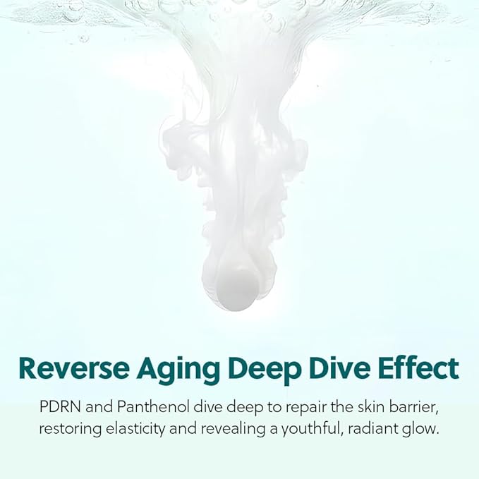 PDRN + Panthenol Reverse Aging Deep Dive Serum, 30% Vegan PDRN, Firming & Radiance Boost, Barrier Support & Hydrating Formula, Fragrance-Free, 30ml (1.01 fl oz)