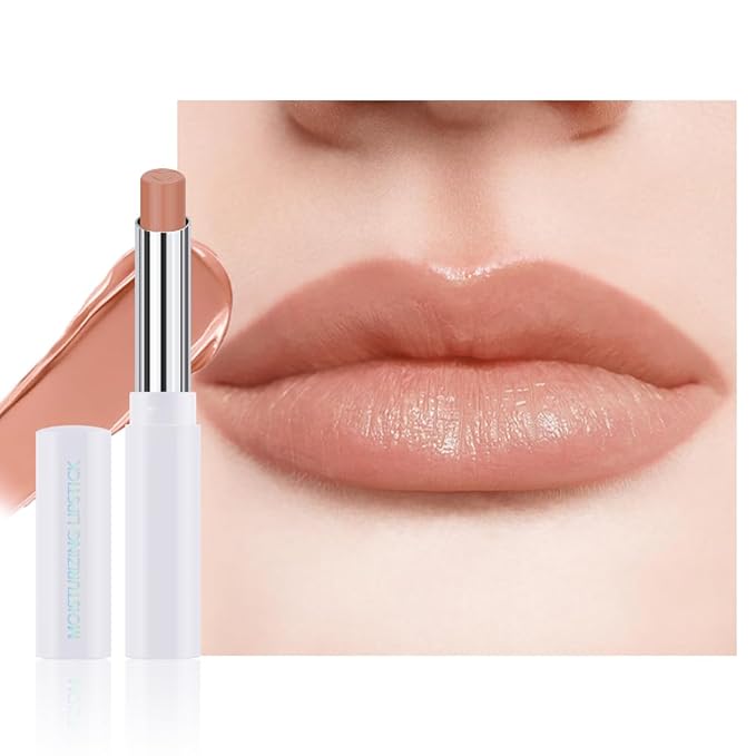 Nude Pink Tinted Lip Balm, Hydrating Sheer Soft Matte Finish Lipstick for Women, Creamy Natural Color Lip Tint Balm Lightweight And Non-greasy Lip Glow Long Lasting Waterproof for Dry Lips 07#