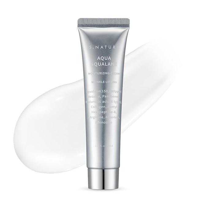 S.NATURE Pore Refining Moisturizer for Dry & Sensitive Skin – Squalane Hydrating Face Cream, Tightening & Smoothing Pores, Lightweight Korean Skincare, 2.02 fl oz