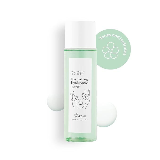 Elizabeth Mott Hydrating Hyaluronic Toner - 2‑in‑1 Serum & Toner Hyaluronic Acid & Antoxyl Extract - Lightweight Korean Skincare for Hydration, Pore Minimizer & Glow – Vegan & Cruelty-Free, 150 ml